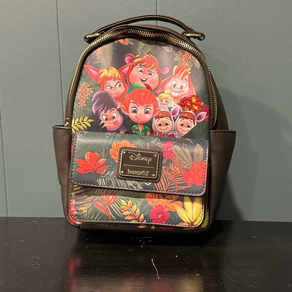 Peter Pan and the lost boys chibi Disney loungefly backpack